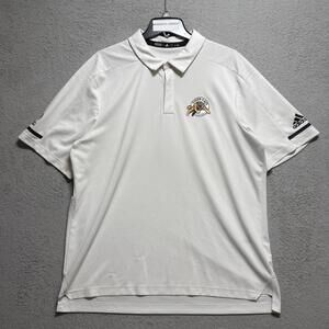 Adidas CFL Hamilton Tiger-Cats Polo Shirt White XL Authentic Sideline Rare Men’s